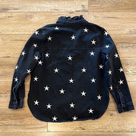 One Teaspoon Star Patterned Black Blouse Size Medium - Picture 6 of 6